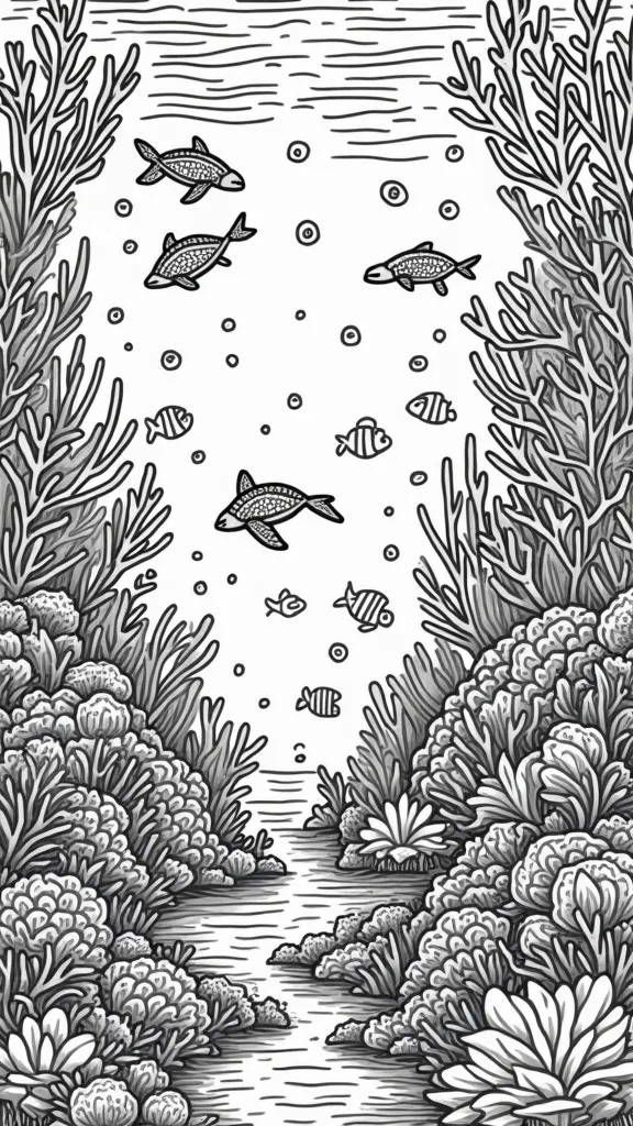 coloring pages under the sea